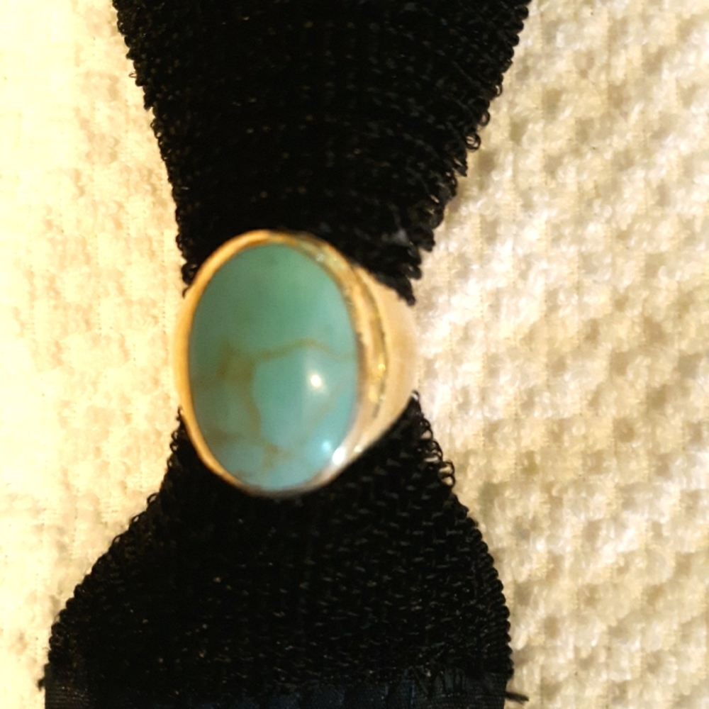 Turquoise sterling silver ring size 7...7 1/2...